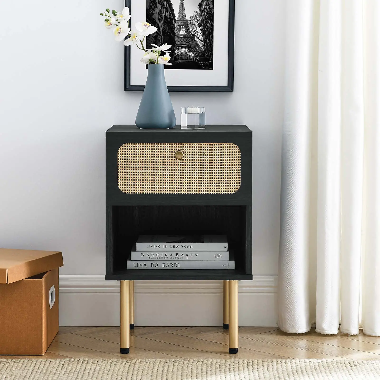 Modway Chaucer Nightstand in Black