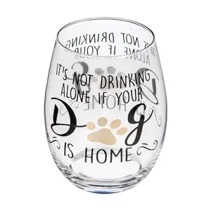 Evergreen 18-oz "It's not drinking alone" Stemless Wine Glass