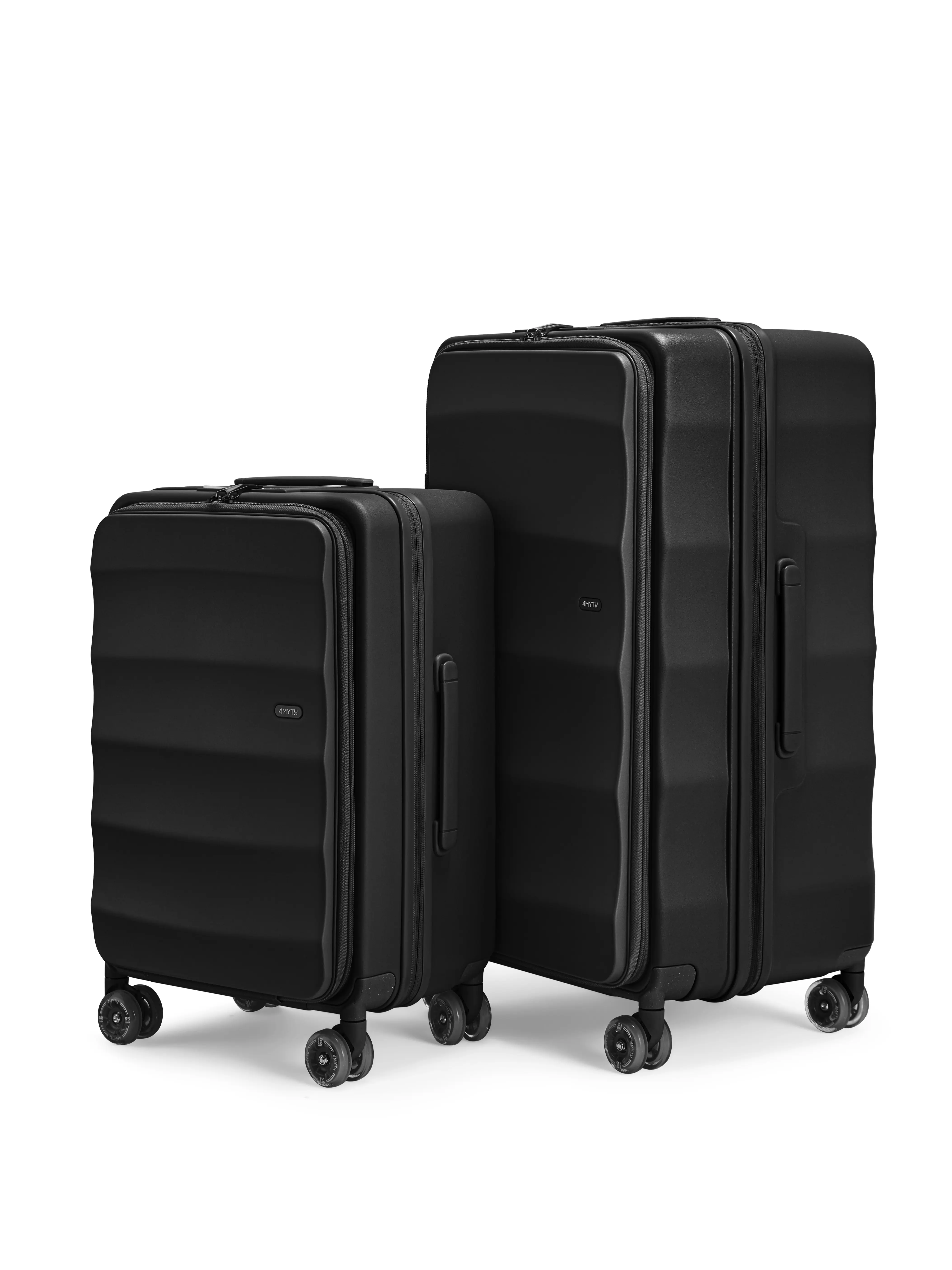 4MYTU 2-Piece Travel Set, 20" Carry-On & 27" Check-In Hardshell Luggage Set for International Travel, Expandable PC Dustproof Expanding Luggage, 360° Silent Wheels, TSA Lock, USB Port, Multi-Functional Handle, Dustproof Luggage Sets