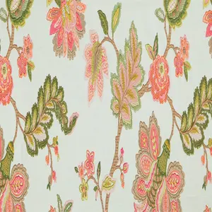 Sorbet Floral Cotton Curtain Fabric | 52″ Wide, Multi-Color