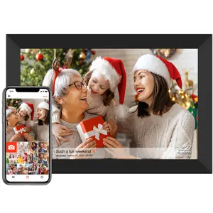 Wireless Network Digital Photo Frame, 10.1inch Wireless Network Digital Photo Frame, Full HD Touch Screen, 32GB Storage Space, Auto Rotation Function, Wall-Mountable, Easily Share Photos or Videos via Free App, Best Gift