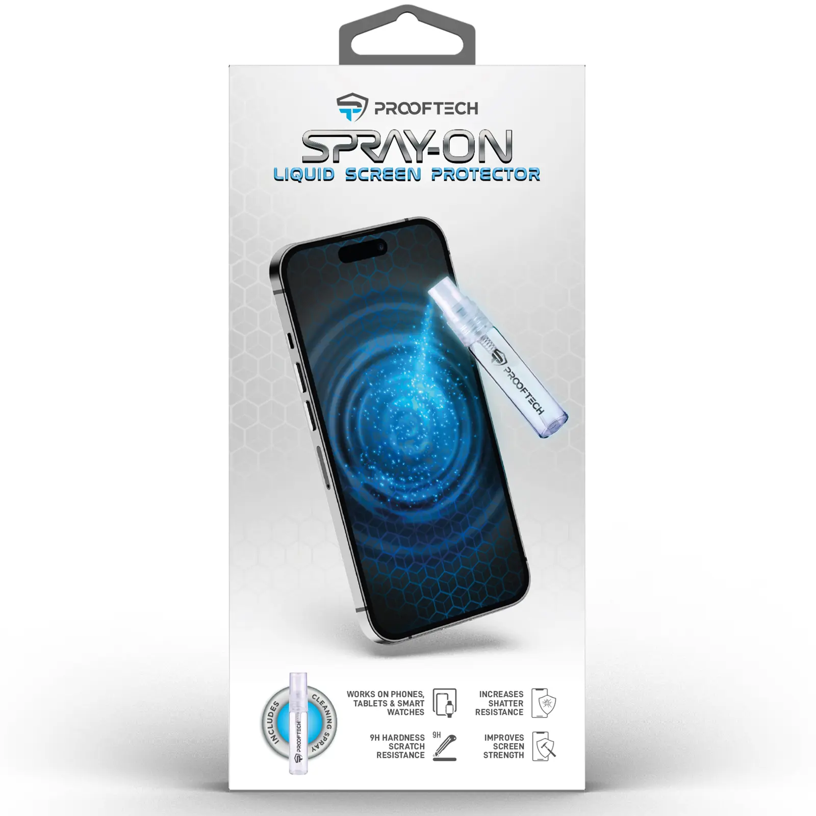 SPRAY ON Liquid Glass Screen Protector for up to 10 Devices - Wipe On Scratch and Crack Resistant Nano Protection for All Phones Tablets Smart Watches Universal