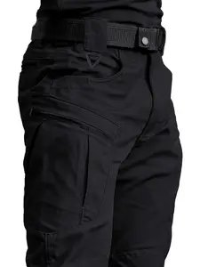 Men's Multifunctional Tactical Work Pants, Durable No Stretch Fabric, Hiking Durability, Zipper Pocket Design, Outdoor & Casual Wear, Casual Street Trousers