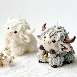 Cow Animal Cylinder Silicone Wave Spiral Candle Mold Silicone Resin Casting Molds for Candle Resin Soap Craft Supplies