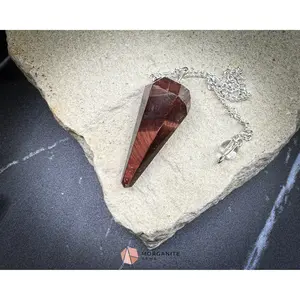 Red Tiger’s Eye Crystal Pendulum for Motivation, Passion & Focus