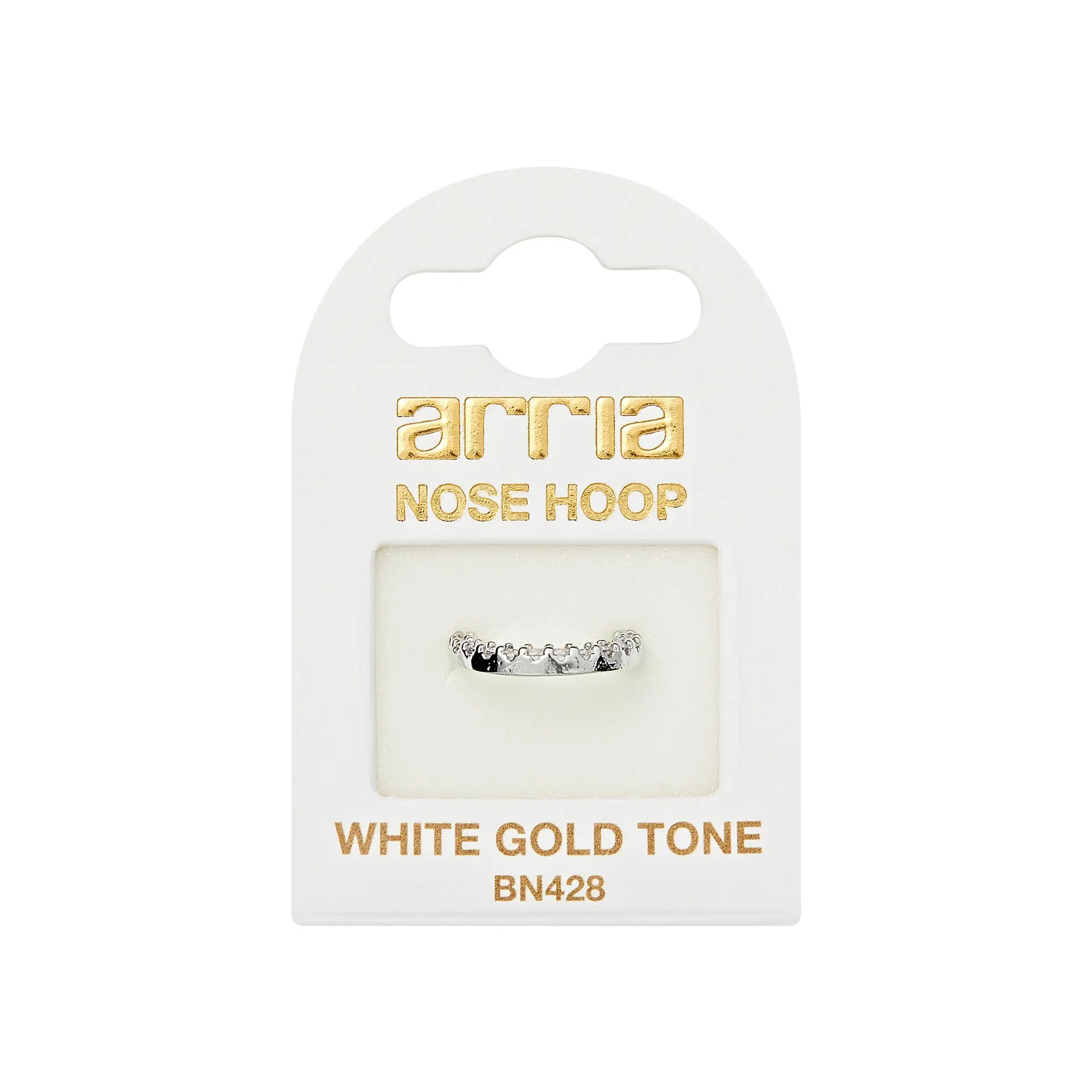 ARRI BY KISS BN428 W.G NOSE HOOP PAVED RING