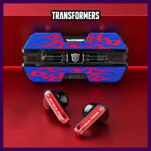 Transformers TF-T01 Wireless HIFI Stereo Headset - Bluetooth 5.3 Earphone TWS, Dual Mode Earbuds for Gaming and Music, Low Latency, Built-in Microphone, Noise Cancellation, Metal Plastic, Wireless Wired On-Ear Headphones 24# 24#