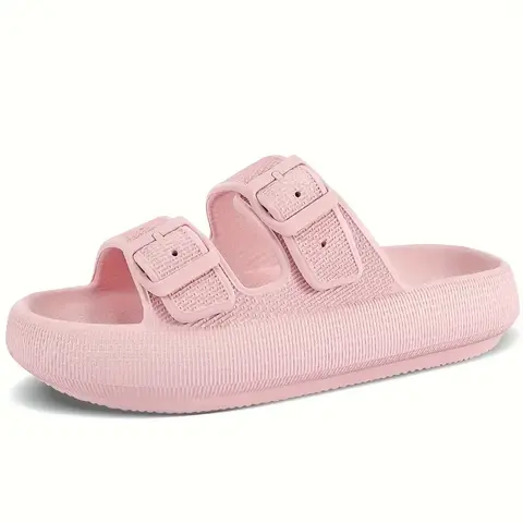 Unisex Pillow Slide Slipper Shoes - Soft Cushioned EVA Foam, Non-Slip Design, Flexible Sole, Lightweight Casual Footwear, Waterproof, Indoor/Outdoor, All-Seasons, Wet Floor Grip