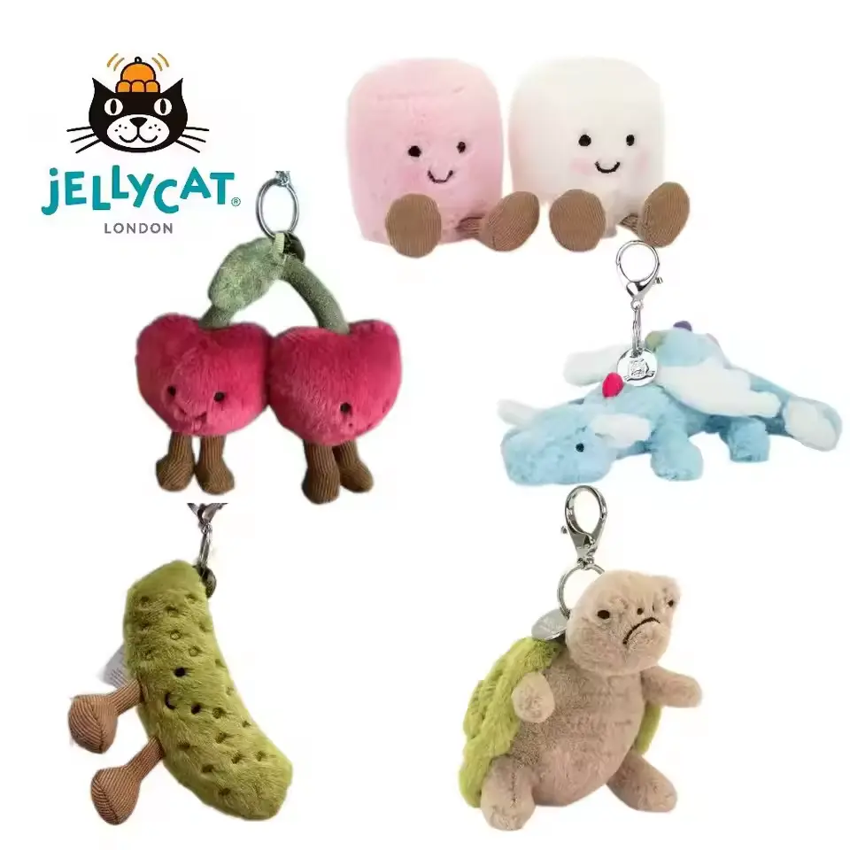 New 2026 Jellycat Keychains Jellycat Limited Plush Keychain, Ultra Soft Kawaii Animal Bag Charm, Trendy Backpack Pendant, Birthday Back To School Gift
