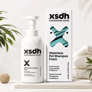 Pet No-Rinse Cleaning Shampoo, Deodorizing Foam Bath for Cats and Dogs, Dry Wash Bubble, No Water Needed, Cross-Border