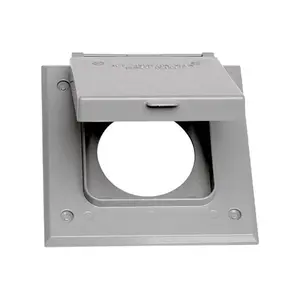 Sigma Electric 14321 2 Gang Outlet Cover Gray - 4.55 x 4.55 in.
