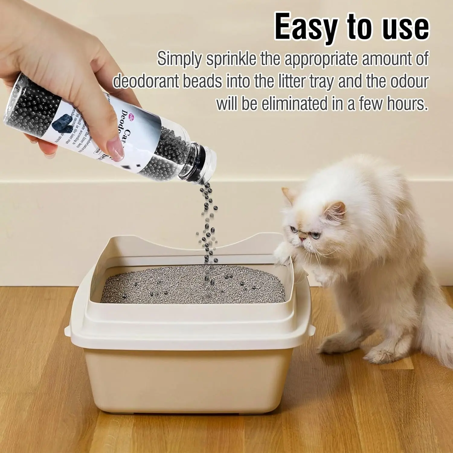 Pet Odor Eliminator Beads, Cat Litter Box Deodorizer, Dust-Free Flushable, Mixed Cat Litter Pellets, Air Freshener, Disinfectant, Scented Beads, Odor Remover