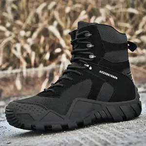 Men's  protective combat boots with anti-collision toe design to prevent toe injuries. Multi-functional outdoor casual sports shoes with strong wear-resistant rubber and excellent grip. Suitable for hiking and mountain clim1bing. Boy Closed Footwear
