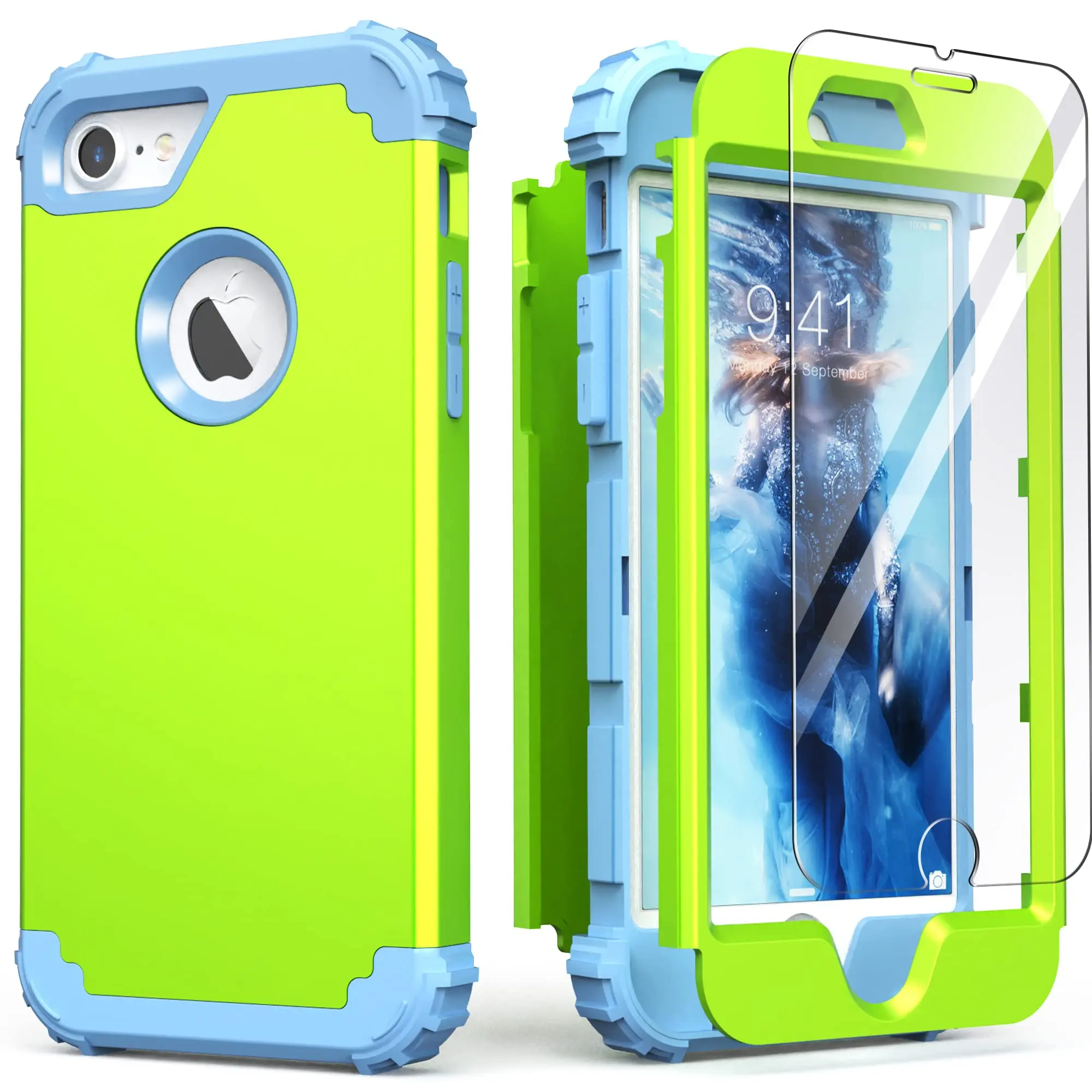 Grass Green/Light Blue