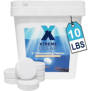 Complete 3" Chlorinating Tablets, 10 lb, Chlorine Tablets for Sanitizing Swimming Pools Chlorine, 10 Pounds