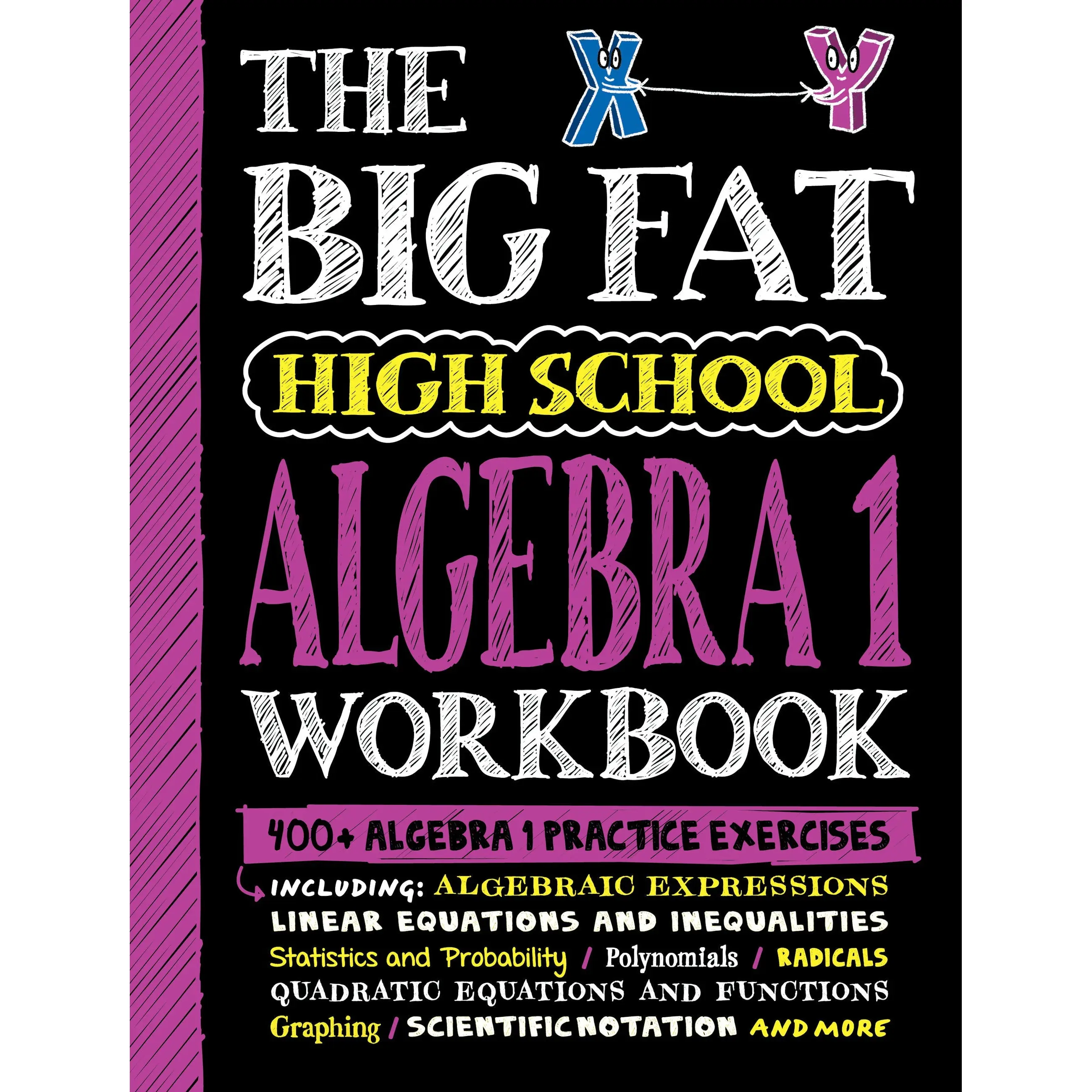 The Big Fat High School Algebra 1 Workbook by Workman Publishing [Paperback Book]