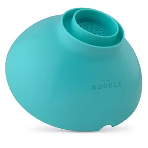 BUUBLE Ultimate Grease Drainer & Food Strainer (AQUA); Premium Heat Resistant Colander for Cooking Grease, Draining Ground Beef & Meats, Straining Pasta, Fruit & Veggies; Fits Pans, Cans, Jars and Dishwasher Safe