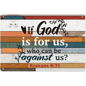 Christian Decor Metal Signs, Christian Bible Verses Wall Decor, Inspirational Christian Metal Tin Sign, Christian Home Decor, Religious Wall Decor, Christian Signs for Home Decor
