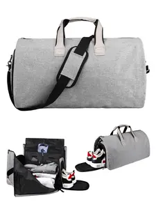 Versatile Travel Garment Bag with Detachable Shoulder Strap, Multiple Compartments, Ideal for Business & Casual Wear Storage
