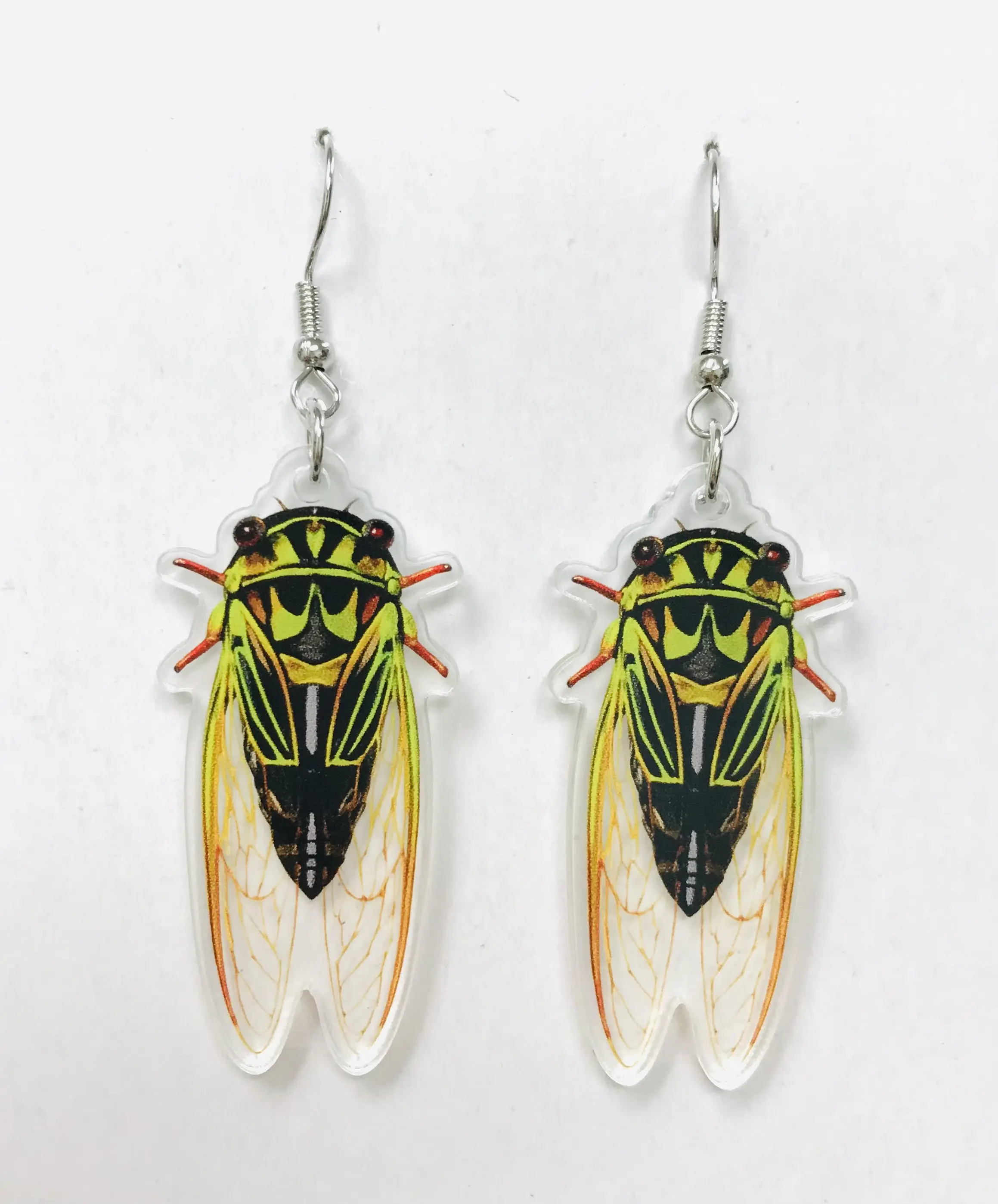 Acrylic Cicada Earrings, Insect Earrings