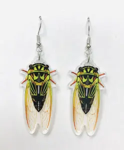 Acrylic Cicada Earrings, Insect Earrings
