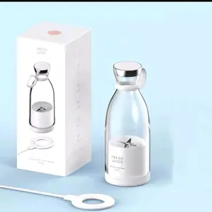 Fresh Juice Portable Waterproof Blender Rechargeable Mini Juicer Blender Personal Size Blender for Juices Shakes and Smoothies Best Gift for Relatives and friends Flashing Red Light Reading Manual