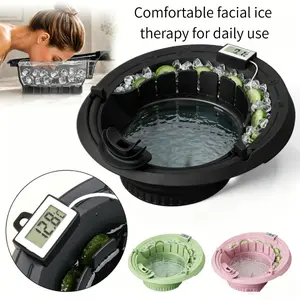 Portable Breathable Silicone Facial Ice Plunge Bowl | Built-in Ice Tray + Nose Clip | Must-Have for Pre-Makeup Depuffing & Post-Workout Cooling | Perfect for At-Home Spa Days & Holiday Gifts