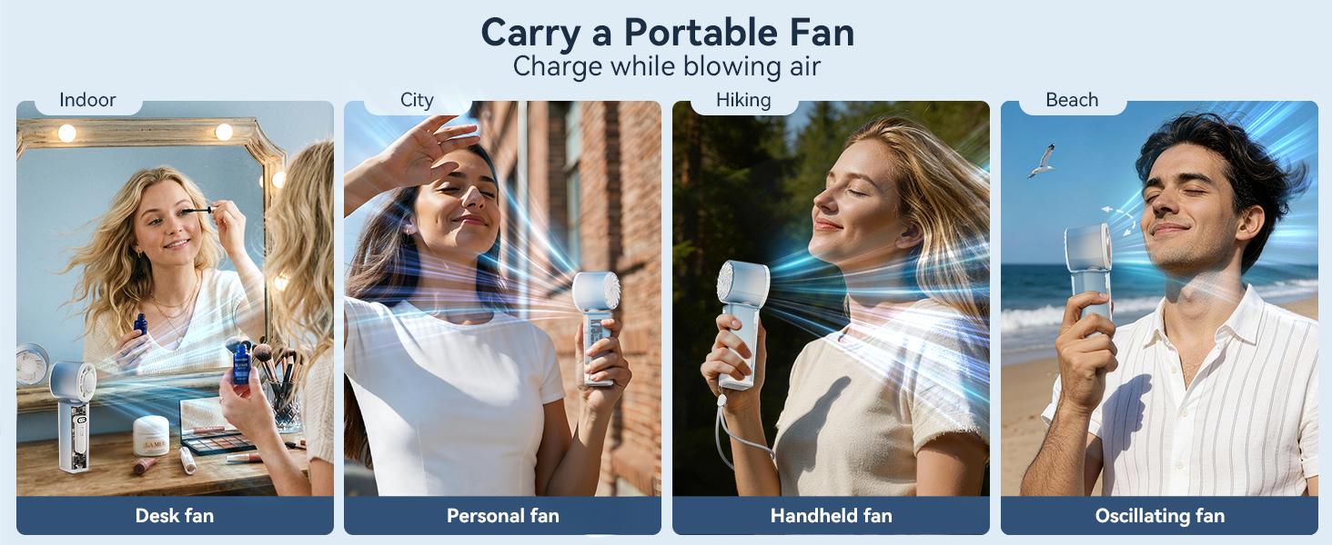 K75 Portable Shaking Fan, featuring an automatic 120-degree swivel function and 1-100 speed adjustment. This outdoor fan with a digital display and four-level LED lights is perfect for outdoor camping, hiking, beach outings and cruise trips. K75 Portable Shaking Fan, featuring an automatic 120-degree swivel function and 1-100 speed adjustment. This outdoor fan with a digital display and four-level LED lights is perfect for outdoor camping, hiking, beach outings and cruise trips.