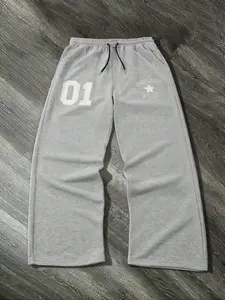 Men's Number Print Drawstring Waist Sweatpants, Casual Regular Fit Pocket Jogger Pants for Fall & Winter, Men's Trousers for Daily Wear