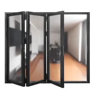 3 Panel,0R3L or 3R0L Folding Patio Door, Outswing, Folded Out, Aluminum