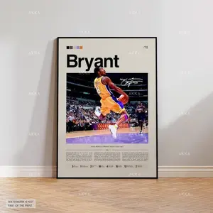 Kobe Bryant Lakers Poster, The Black Mamba, Basketball Wall Art, NBA Poster, Basketball Poster, NBA Basketball