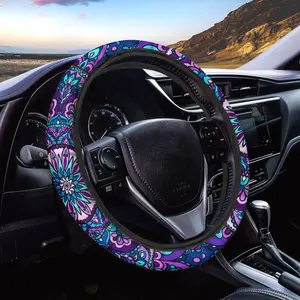 【New products】Car Steering Wheel Cover for Women & Men, Fit 15in Car Accessory Cute Cozy Interior Decor for Cars, Trucks & SUVs, Easy To Install, Durable Material, Perfect Gift for Drivers, Tribal pattern