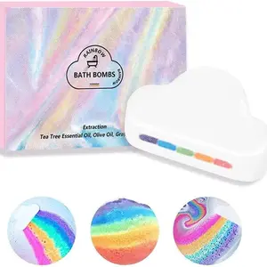 Rainbow Cloud Bath Salt Balls, Moisturizing Bubble Bath, Soothing Body Wash, Perfect Gift Choice, Relaxing Bath Experience