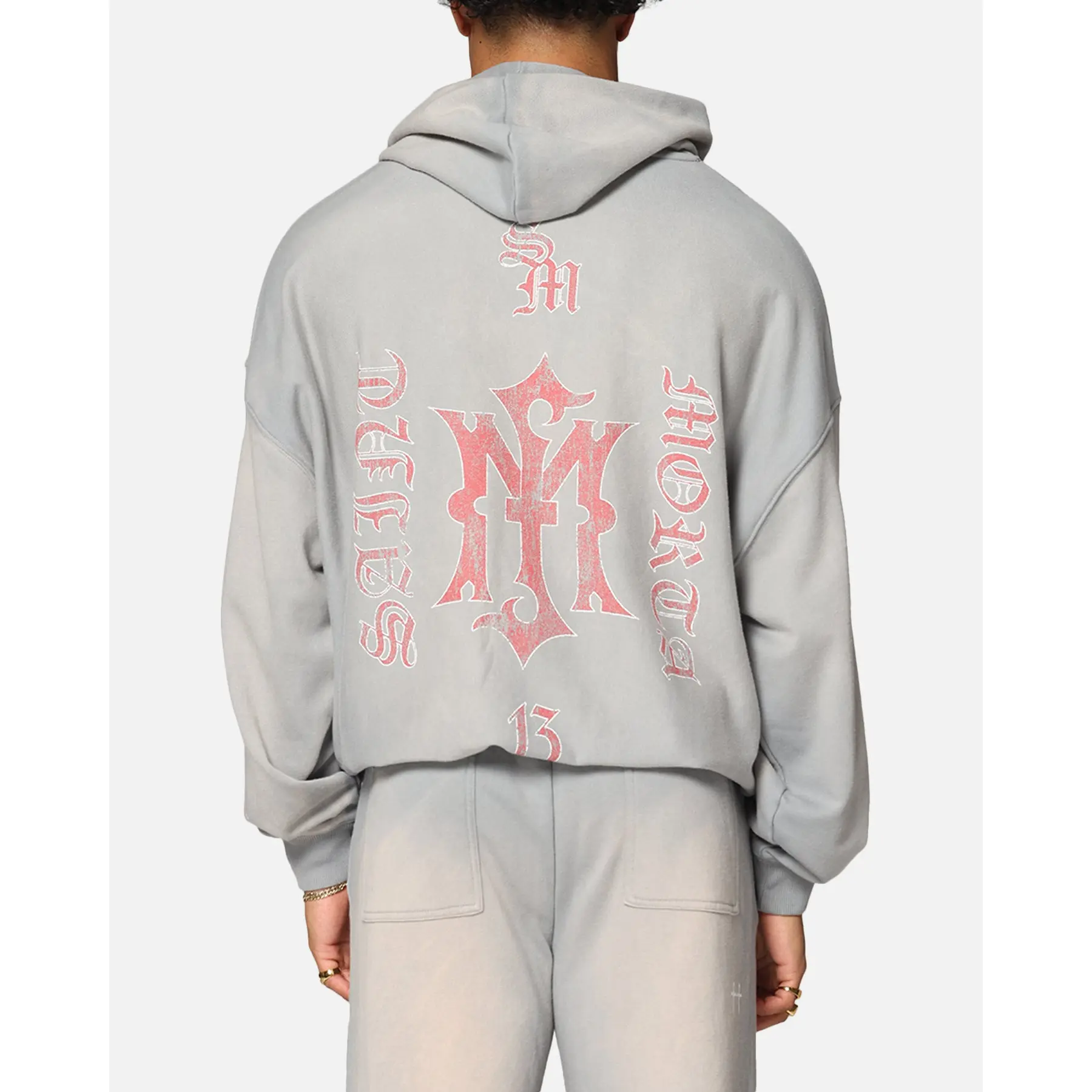 Saint Morta Hardcore Boxy Hoodie Sunfade Grey