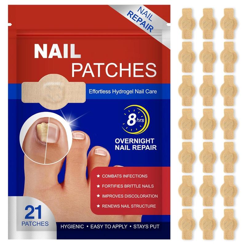 Nail Repair Patches 2 Pack, 21PCS Nail Care Kit for Weak & Cracked Nails, Nail Protector for Improving Appearance of Damaged & Discolored Nails