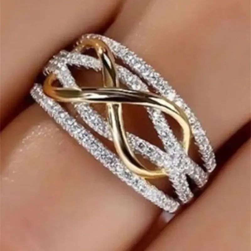 1 PC Gorgeous Cubic Zirconia For Women For Valentine's Day Gift Wedding Engagement Anniversary Party Jewelry Beautiful Rings Cubic Zirconia Cz