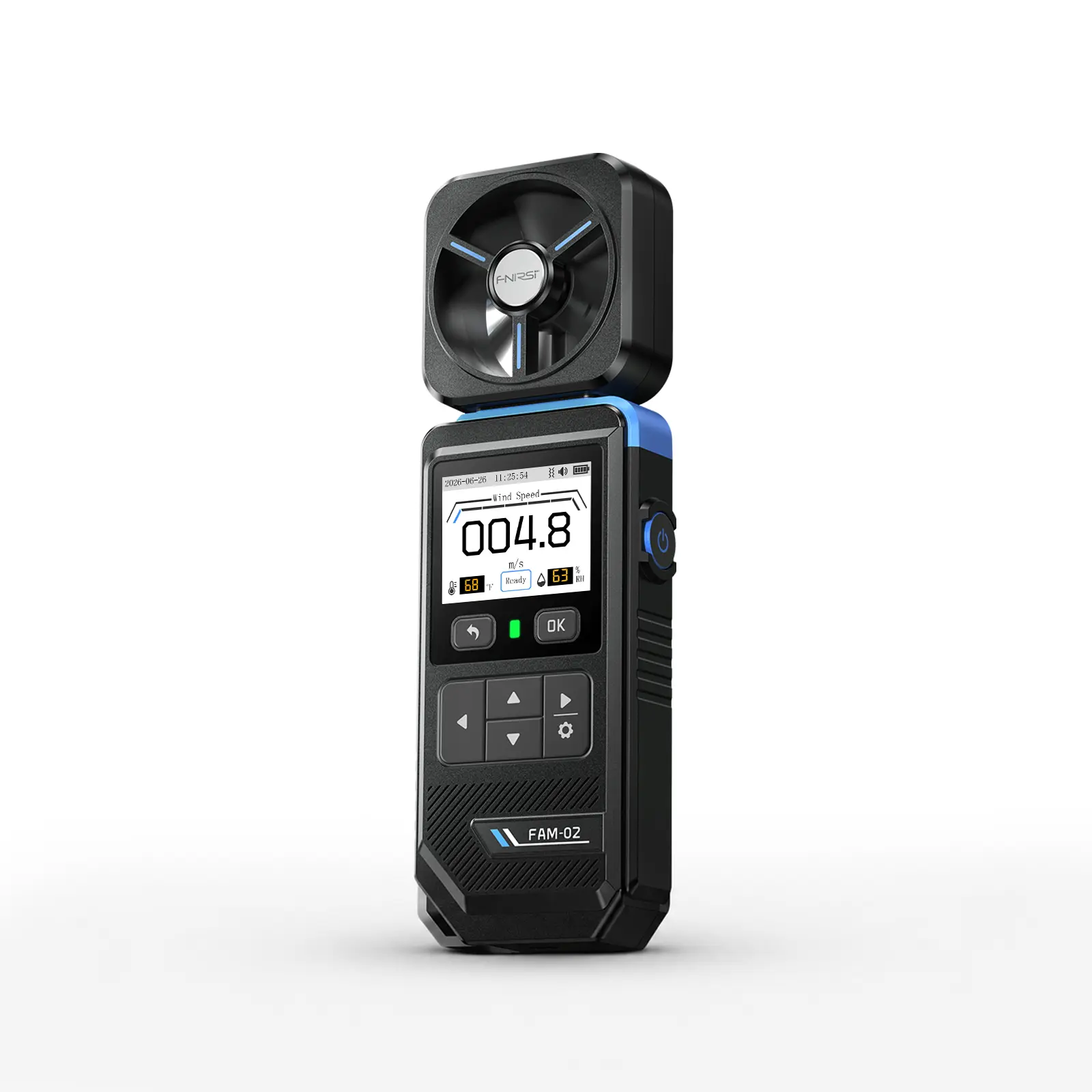 FNIRSI FAM-02 Professional Handheld Digital Anemometer Wind Speed Thermometer Humidity 3 in 1 Measuring Instruments High Accuracy