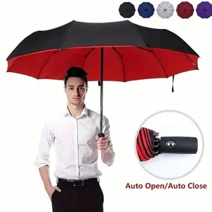 Three-fold REINFORCED automatic folding umbrella