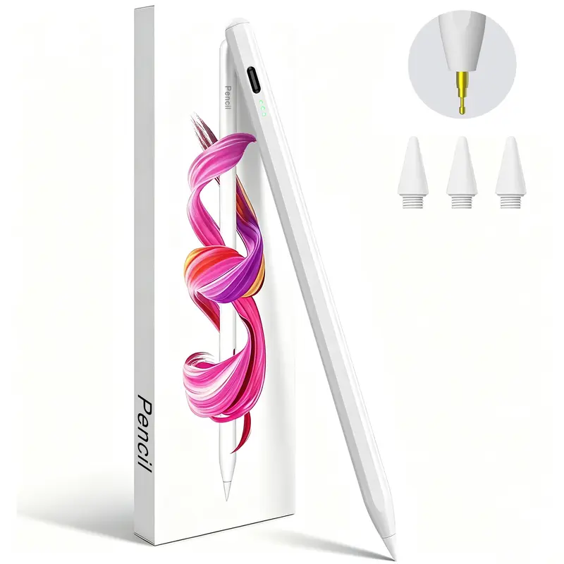Stylus Pen for iPad(2018-2026)-2X Fast Charge with Tilt Sensitivity & Palm Rejection for iPad 11/10/9/8/7/6th Gen, Air 5/4/3/M4/M3/M2, Pro 13"/12.9"/11"/M4, Mini 7/6/5th