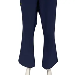 APS Flare Leg Scrub Pants in Navy Blue - Comfortable & Stylish Medical Uniform Bottoms for Women