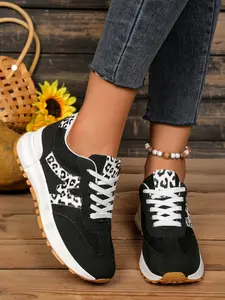 Women's Casual PU Leather Sneakers, Round Toe, Breathable Rubber Sole, All-Season Comfort, Multiple Colors Available, Fashion Walking Shoes, Sports Shoes