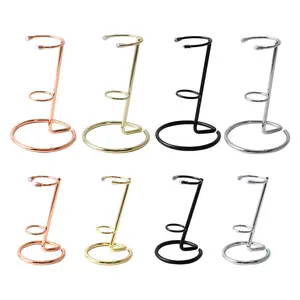 Crystal Wand Holder 4pcs with Multi-color Metal Ball Bases for Office Home Restaurant Decoration Creative Elegant Gift Display Stand