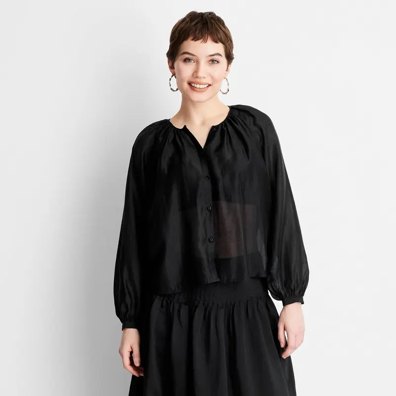 balloon sleeve top - TikTok Shop