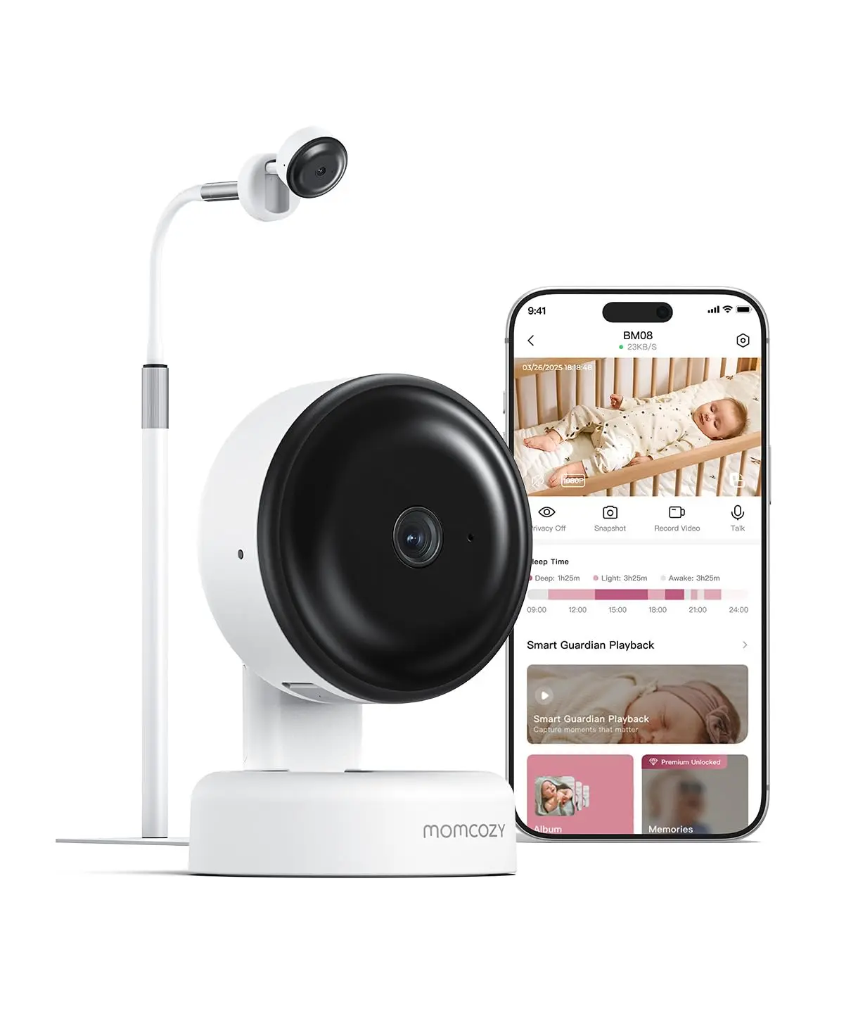 Momcozy Smart Baby Monitor, 2K HD & Night Vision Contact-Free Baby Monitor Momcozy Smart Baby Monitor, 2K HD & Night Vision Contact-Free Baby Monitor