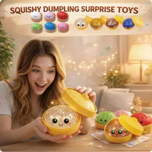 Cartoon Dumpling Squishies Toy - Realistic Steamed Bun Stress Relief Toy Squeezable Dumpling Squishies Toy - Smiley Face Steamed Bun Stress Relief Toy Dumpling Squishies Toy - Realistic Dumpling Squeezable Stress Relief Toy Gift