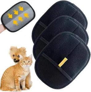 Pet Hair Removal Glove for Cats & Dogs, Electrostatic Grooming Gloves for Pet Hair, Reusable Double Sided Static Hair Remover for Couch, Furniture, Carpet & Car Seat (1 PCS)