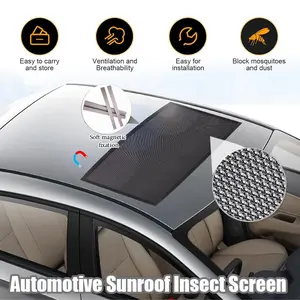 Magnetic Car Sunroof Mosquito Net, Full View Sunroof Cover, UV Protection, Quick Install, Ventilation, Universal Car Roof Shade Protector
