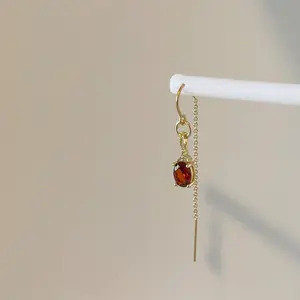 Ruby Baby Threader Earrings