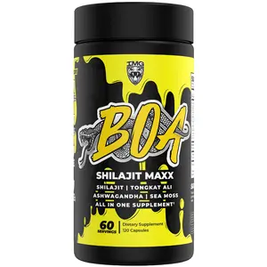 BOA Shilajit Maxx Capsules | Daily Energy and Wellness Support Supplement | With Ashwagandha Tongkat Ali and Sea Moss | 120 Capsules