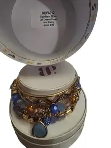 Bomb Party Stack RBP6511 BP Bracelets Vegas Holiday Multicolor Gems Rose Gold Accents Southern Skies Lab Created Stones